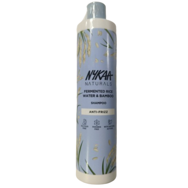 Nykaa Naturals Anti-Frizz Shampoo With Fermented Rice Water, Bamboo & Argan Oil