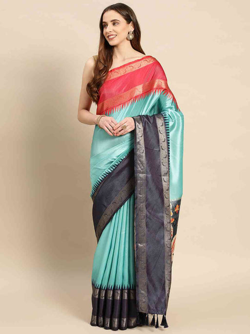 Exclusive Pattu Border Banarasi Soft Silk Saree