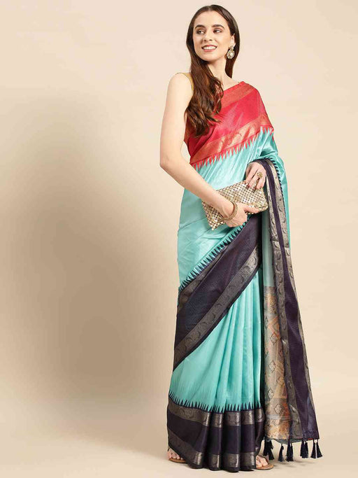 Exclusive Pattu Border Banarasi Soft Silk Saree