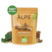 ALPS Multani Mitti packaging with natural ingredients on a white background