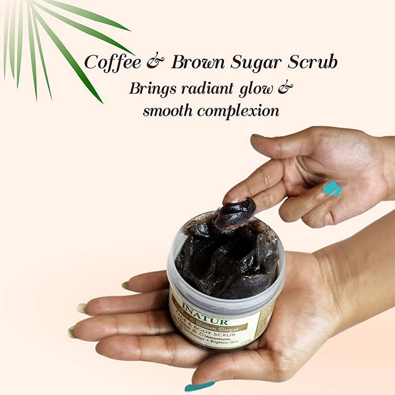 Inatur Coffee & Brown Sugar Face & Body Scrub - Anise & Cinnamon