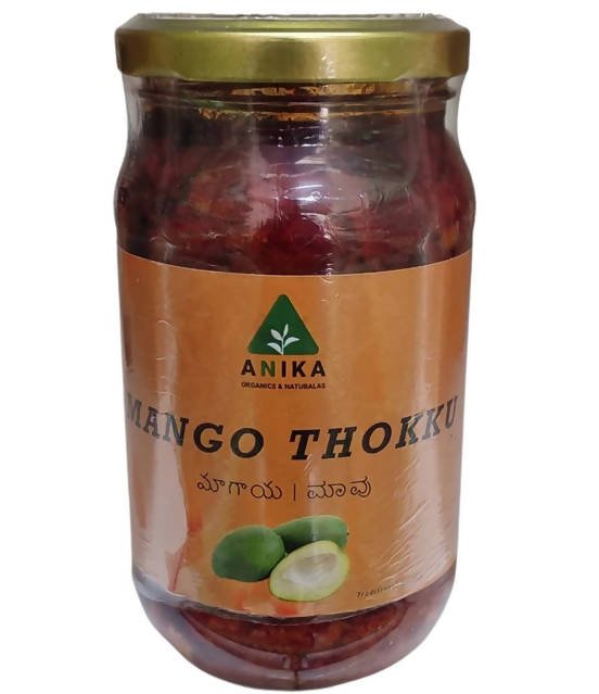 Jar of Anika Mango Thokku on a white background
