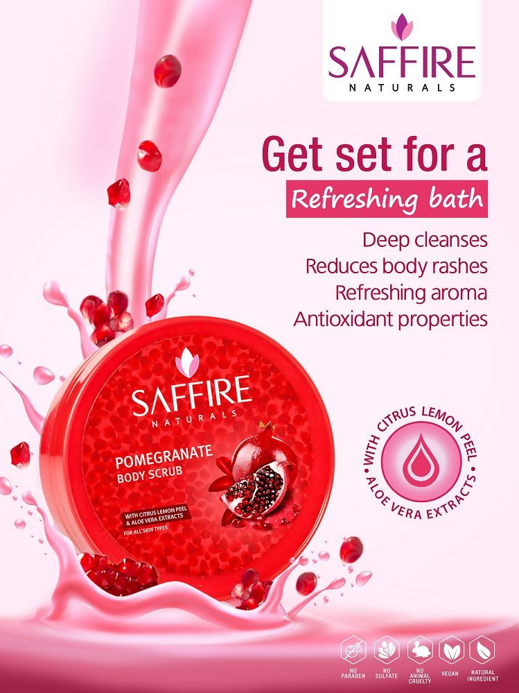 Saffire Naturals Pomegranate Body Scrub