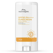 Aravi Organic sunscreen stick on a white background