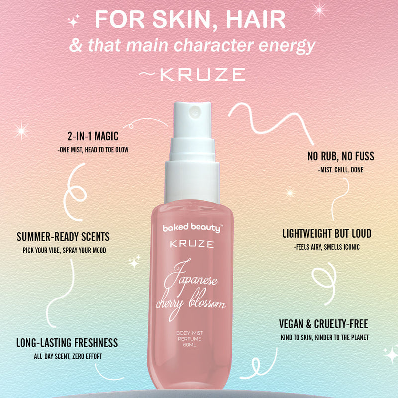 Baked Beauty Kruze Japanese Cherry Blossom Body Mist