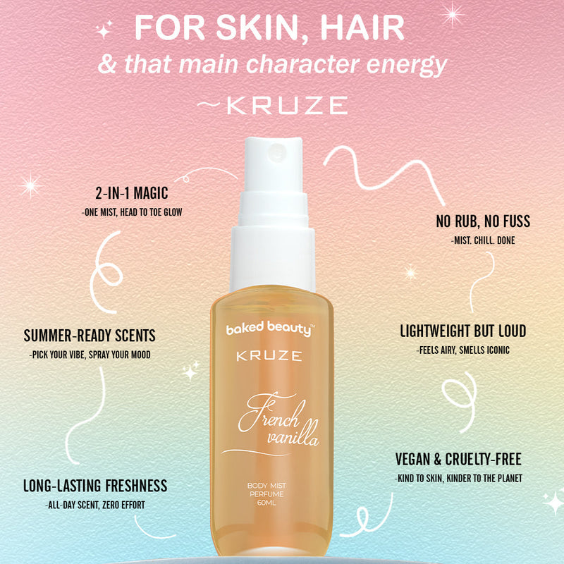Baked Beauty Kruze French Vanilla Body Mist