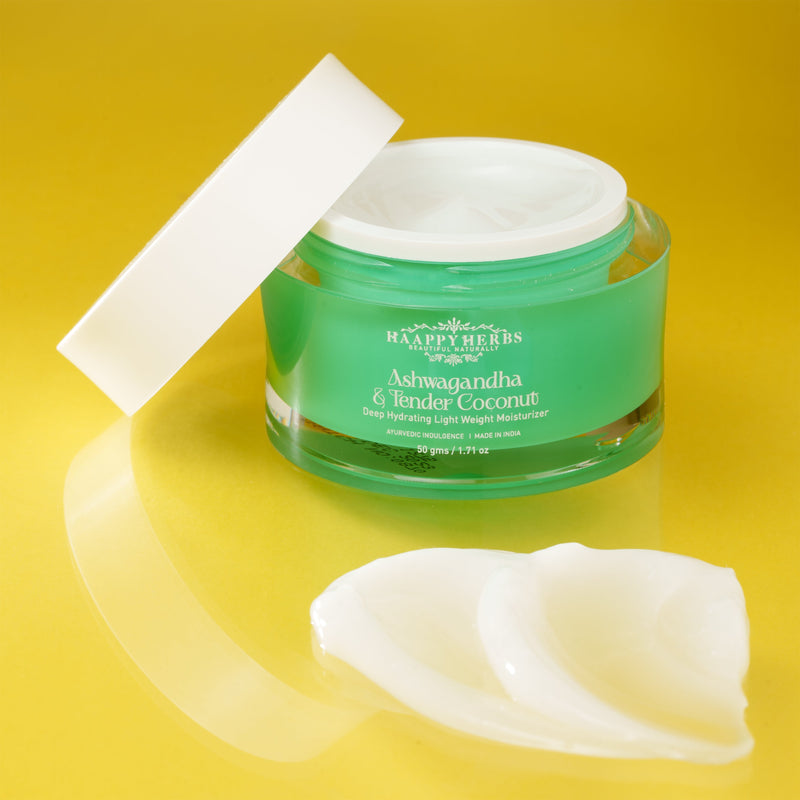 Haappyherbs Ashwagandha & Tender Coconut Deep Hydrating Light Weight Moisturizer