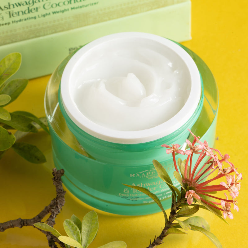 Haappyherbs Ashwagandha & Tender Coconut Deep Hydrating Light Weight Moisturizer