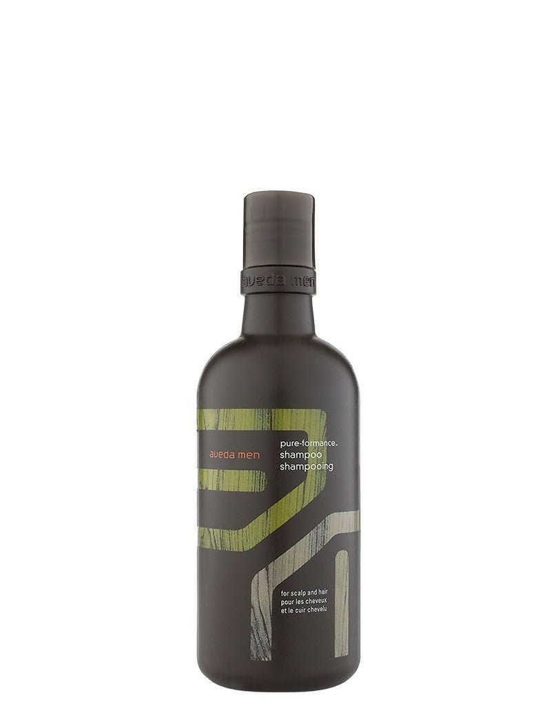Shampoo bottle with label on a white background