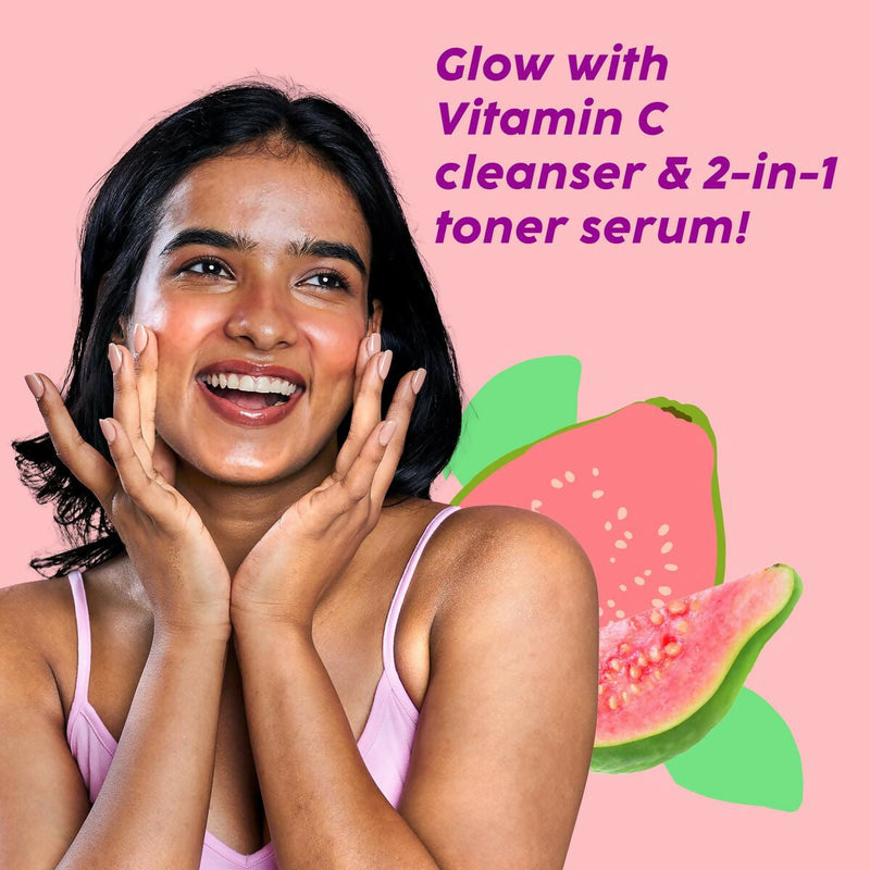 PLIX The Plant Fix Glow bright with Vitamin C Cleanser & 2-in-1 Toner Serum