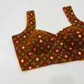 Brown Velvet Blouse