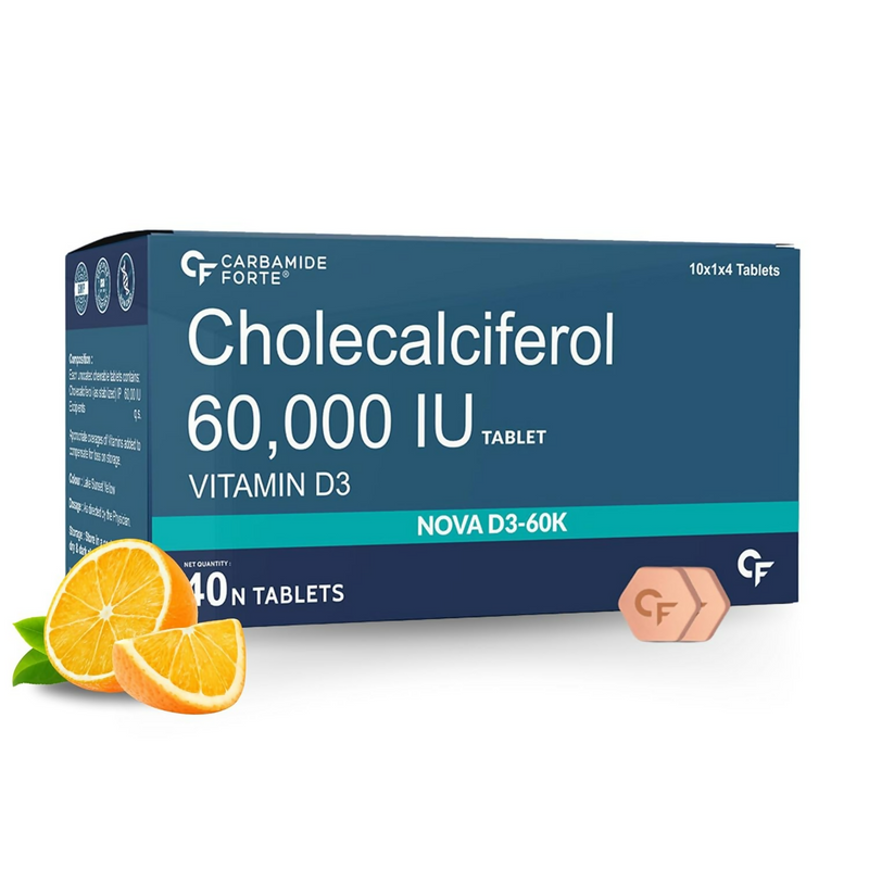 Carbamide Forte Cholecalciferol - 60000 IU Vitamin D3 Tablets