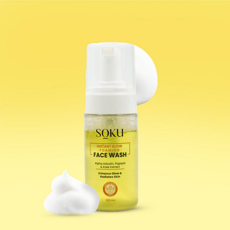 SOKU Instant Glow Foaming Face Wash