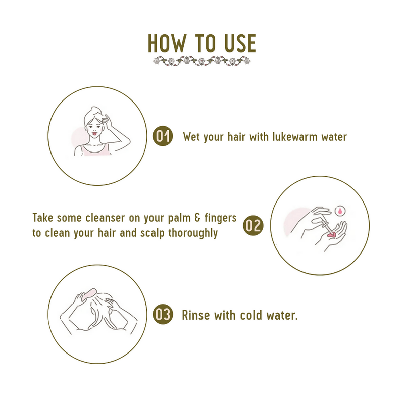 Avimee Herbal Ambica Hair Cleanser Fights Dandruff & Moisturizes Scalp Naturally, With Aloe Vera, Apple Cider Vinegar, Tea Tree, Neem Oil