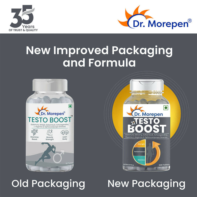 Dr. Morepen Testo Boost For Men | Increases Energy Stamina & Muscle Growth