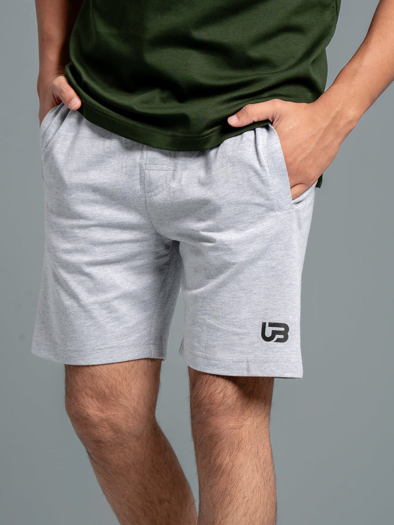 Men Combed Cotton Rich Agile Shorts Grey Melange AGS1