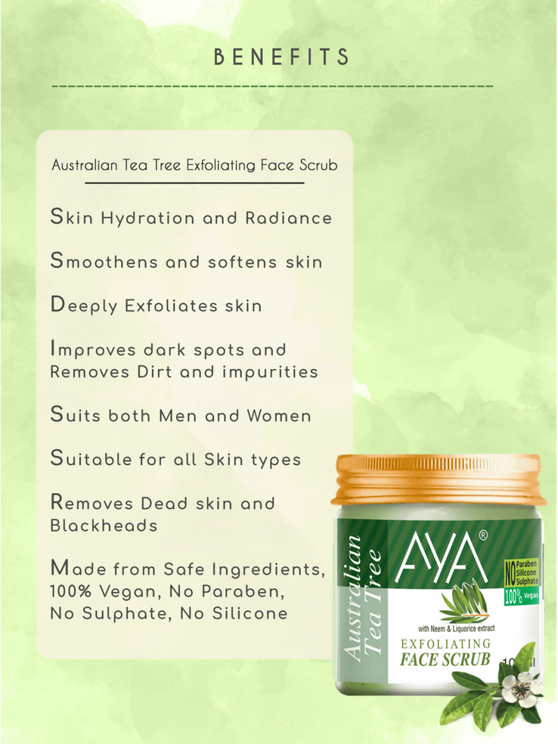 AYA Tea Tree Exfoliating Face Scrub