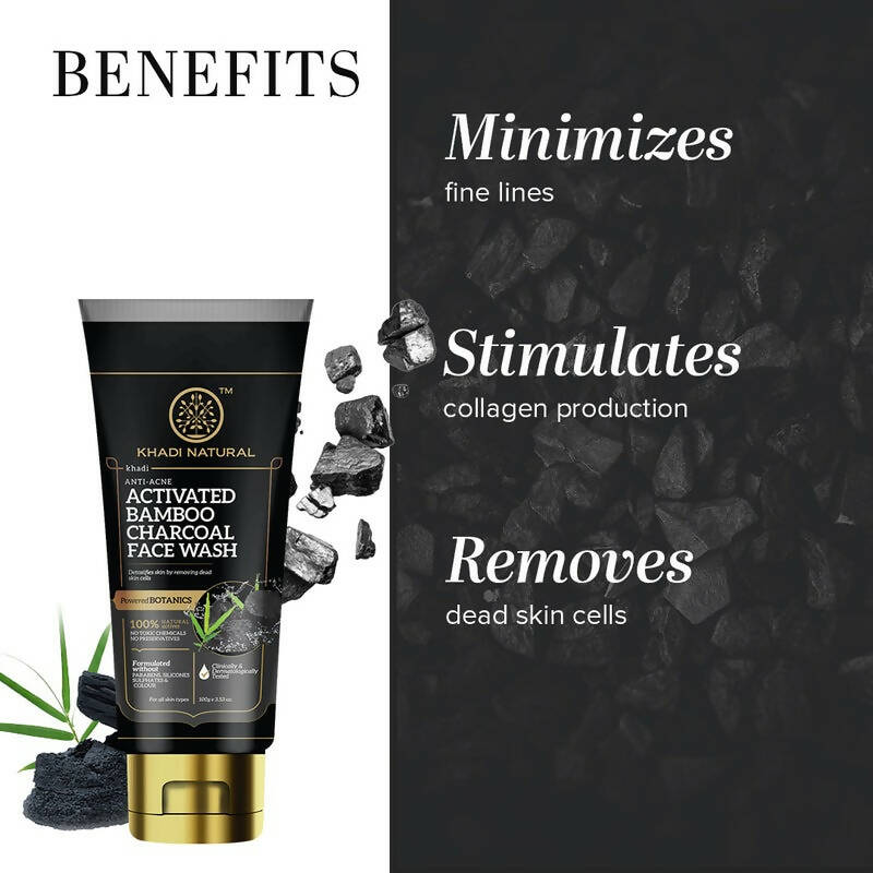 Khadi Natural Activated Bamboo Charcoal Face Wash