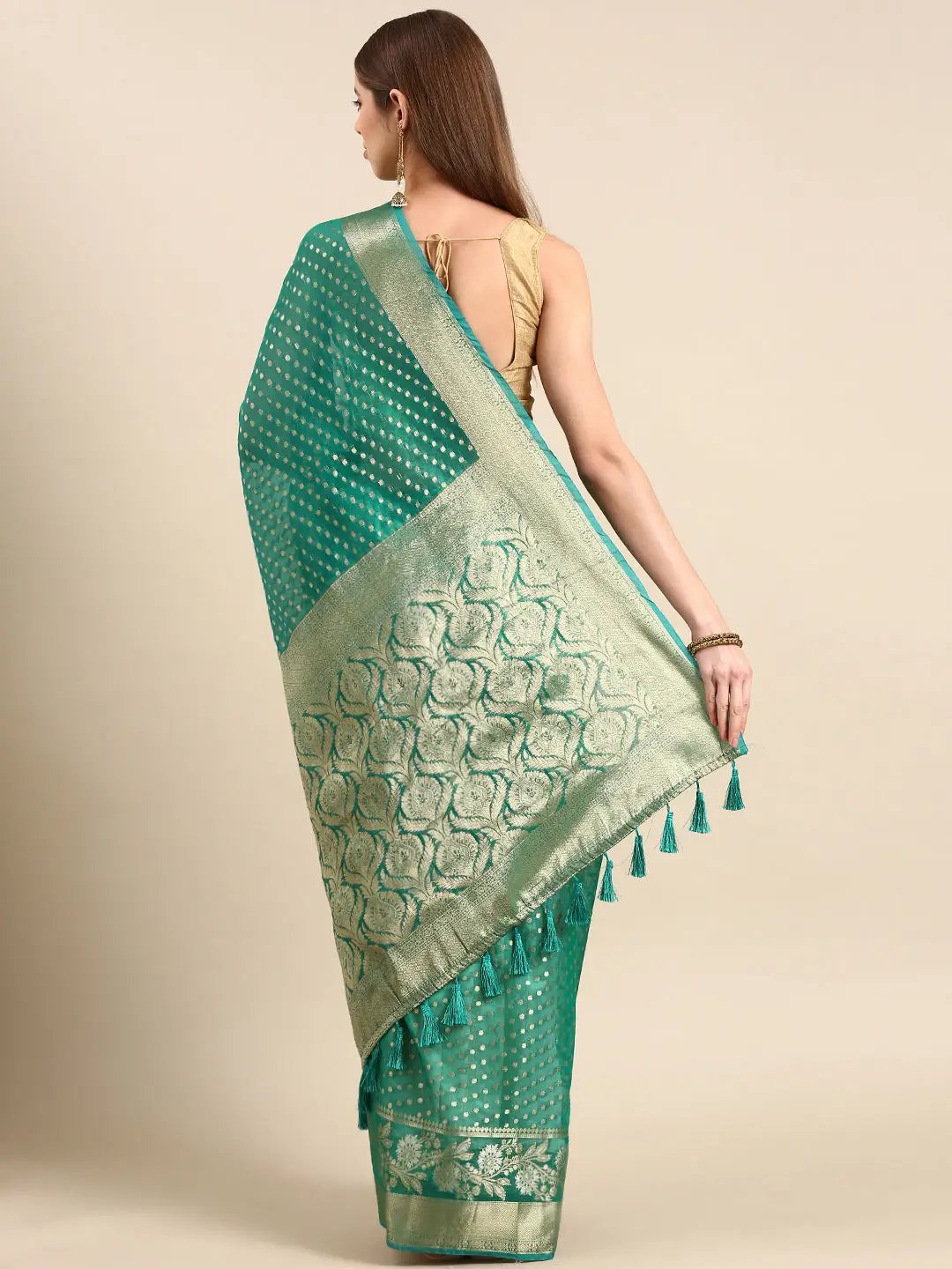 Banarasi Katan Tissue Silk Butti Design Festive Wear Saree
