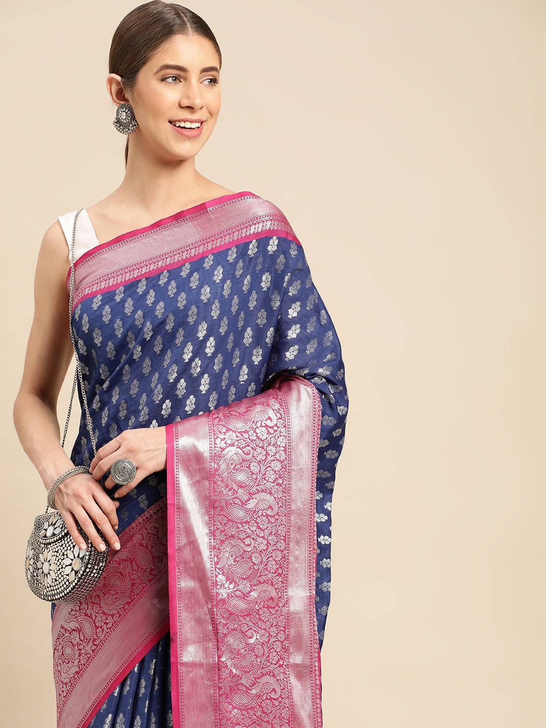 Banarasi Katan Silk Butti Design Festive Wear Saree