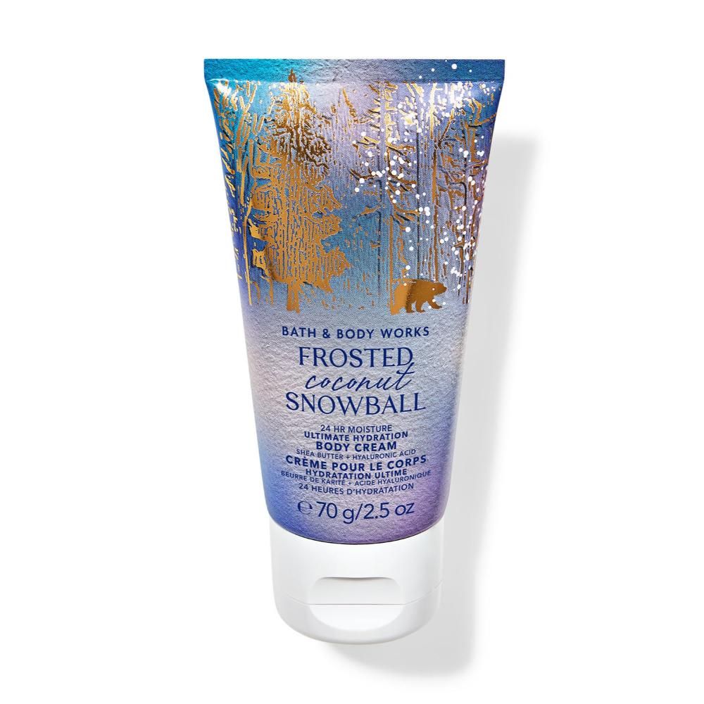 Bath & Body Works Frosted Coconut Snowball body cream on a white background
