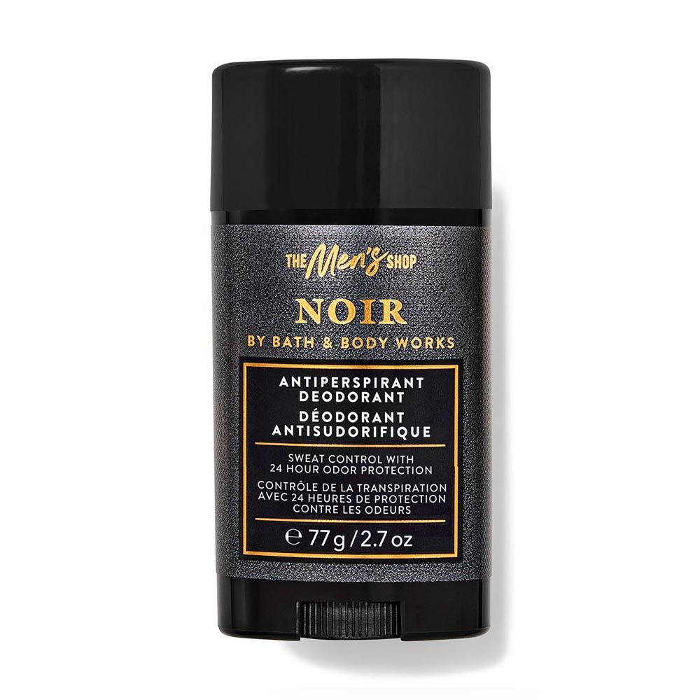 Deodorant stick with 'The Men's Shop' branding on a white background