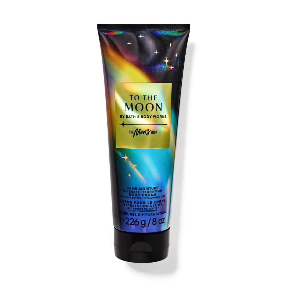 Tube of 'To the Moon' body cream by Bath & Body Works on a white background