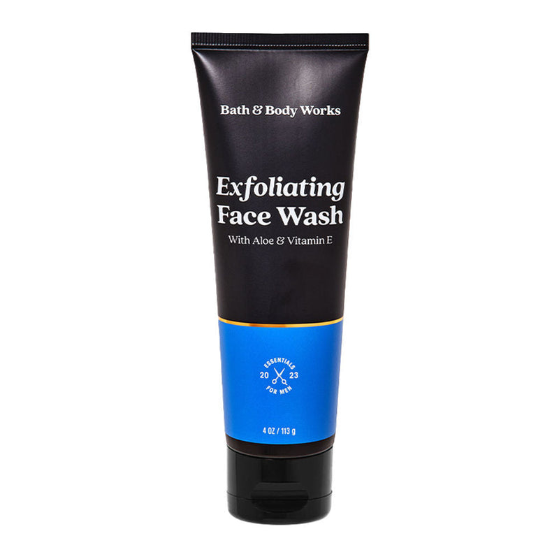Tube of Bath & Body Works Exfoliating Face Wash on a white background