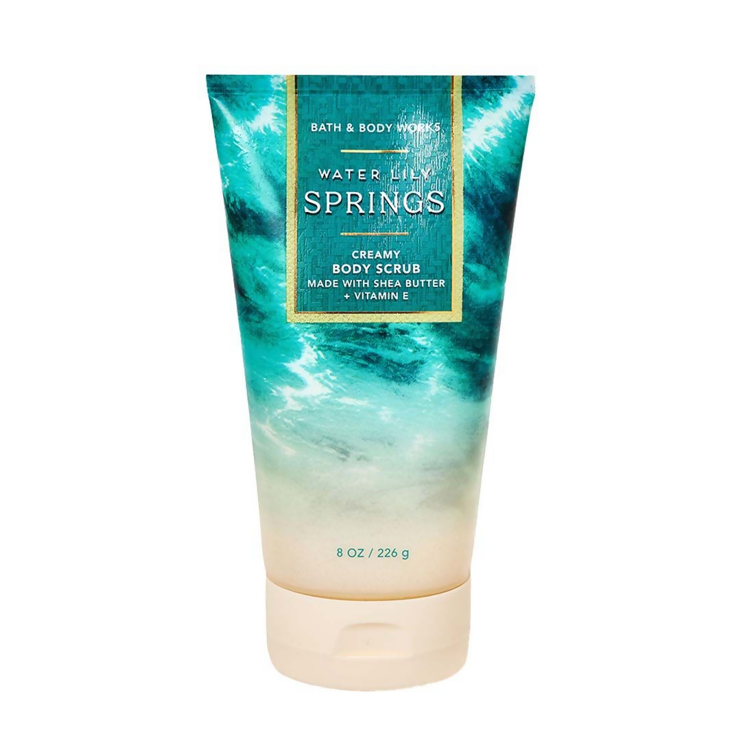Bath and Body Works Water Lily Springs Creamy Body Scrub on a white background