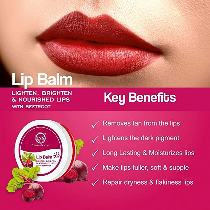 Nuerma Science Beetroot Lip Balm | Lighten, Brighten & Nourished Lips