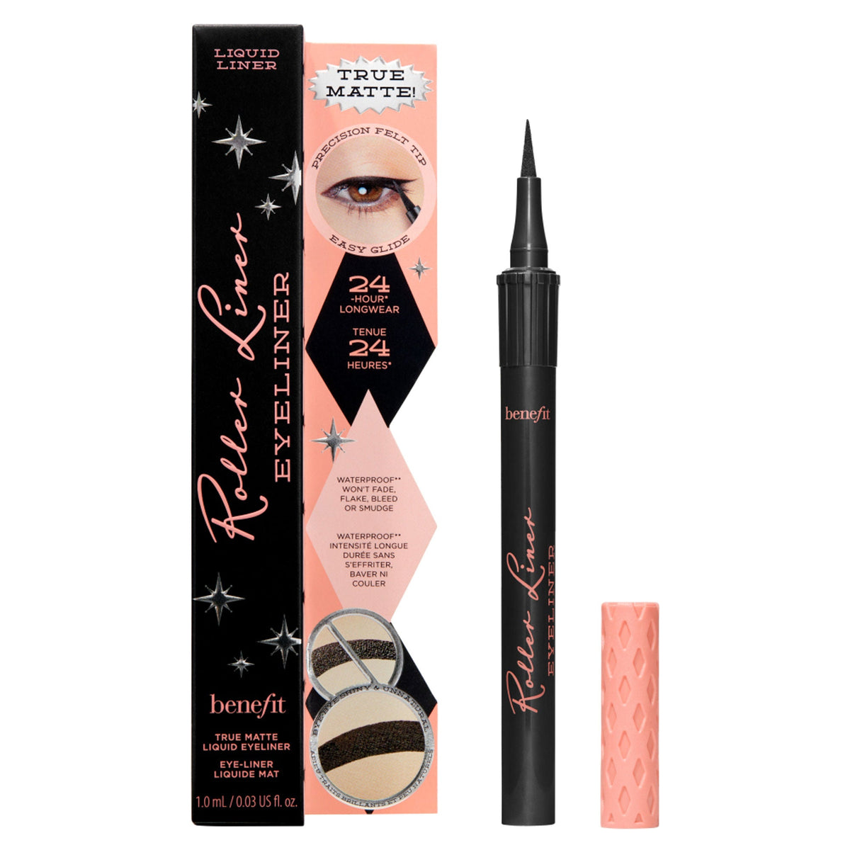 Benefit Roller Liner eyeliner with packaging on a white background