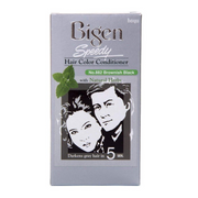 Bigen Speedy Hair Color Conditioner packaging with a couple's image on a white background