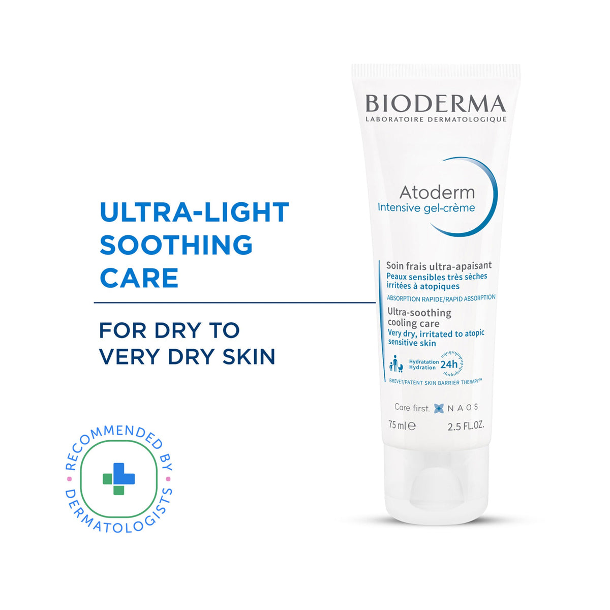 Bioderma Atoderm intensive gel-creme bottle with text on a white background