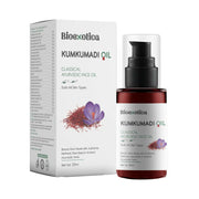 Bioexotica Kumkumadi oil bottle and packaging on a white background