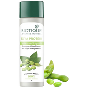 Biotique Soya Protein Intense Repair shampoo & conditioner bottle on a white background