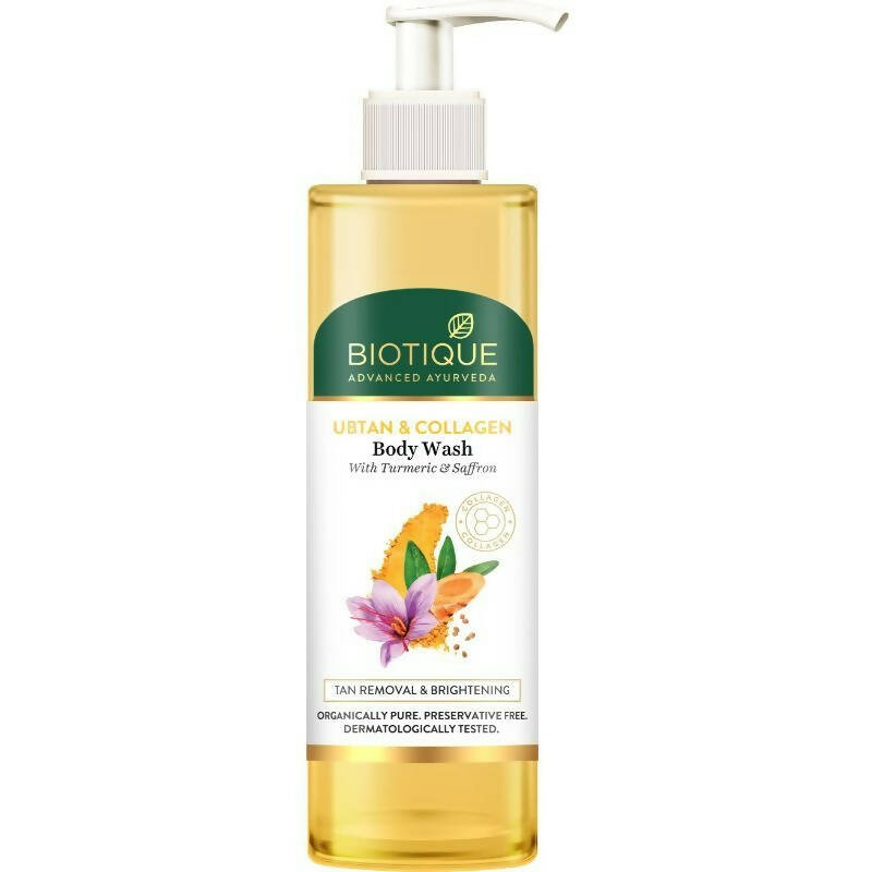 Biotique Urban & Collagen Body Wash bottle on a white background