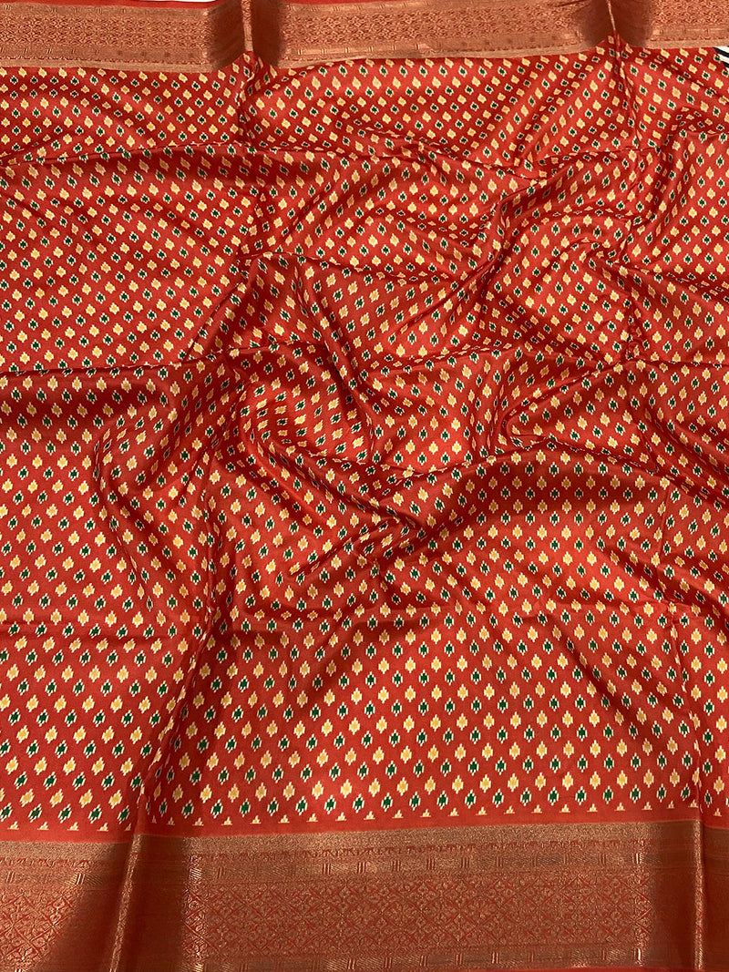 Carbon Black Ikkat Banarasi Silk Saree