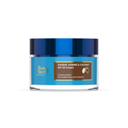 Blue Nectar Shubhr Jasmine & Coconut SPF 30 Cream jar on a white background