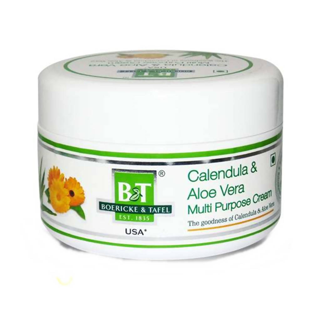 Jar of Boericke & Tafel Calendula & Aloe Vera Multi Purpose Cream on a white background