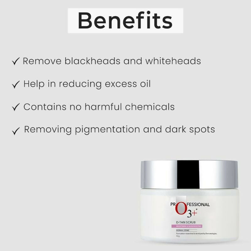 Professional O3+ D-Tan Scrub For Brightening & Glow Boosting