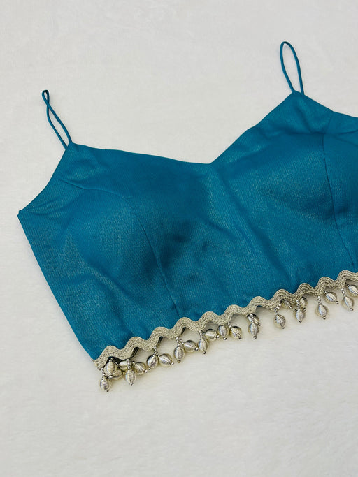 Divine Rama Green Noodle Strap Blouse