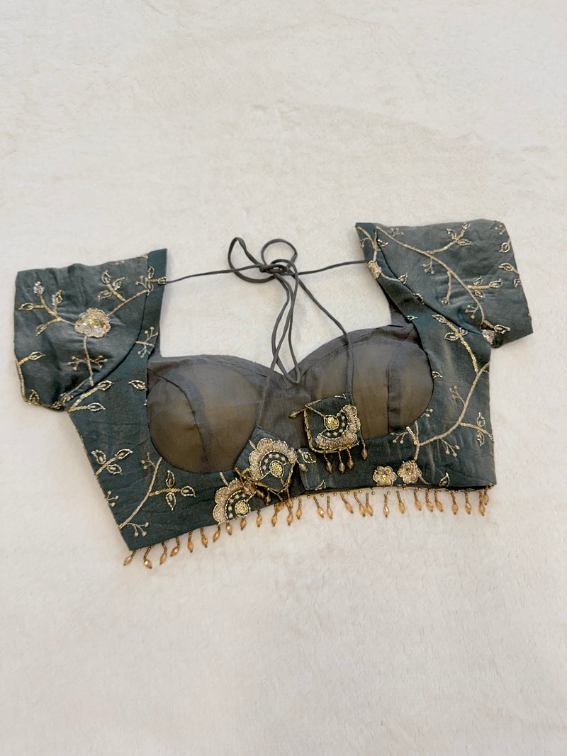 Zarina Smoke Green Blouse