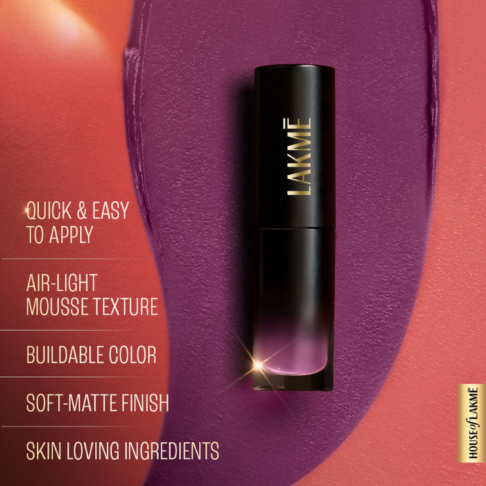 Lakme Xtraordin-Airy One-And-Done Lip, Eye & Cheek Tint - Lavender Mist