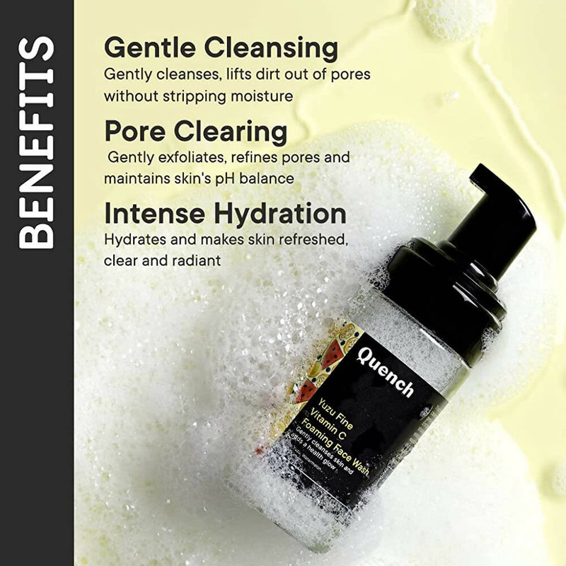 Quench Botanics Yuzu Fine Vitamin C Foaming Face Wash - Korean Skincare