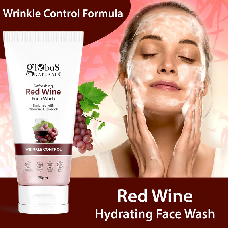 Globus Naturals Red Wine Hydrating Face Wash
