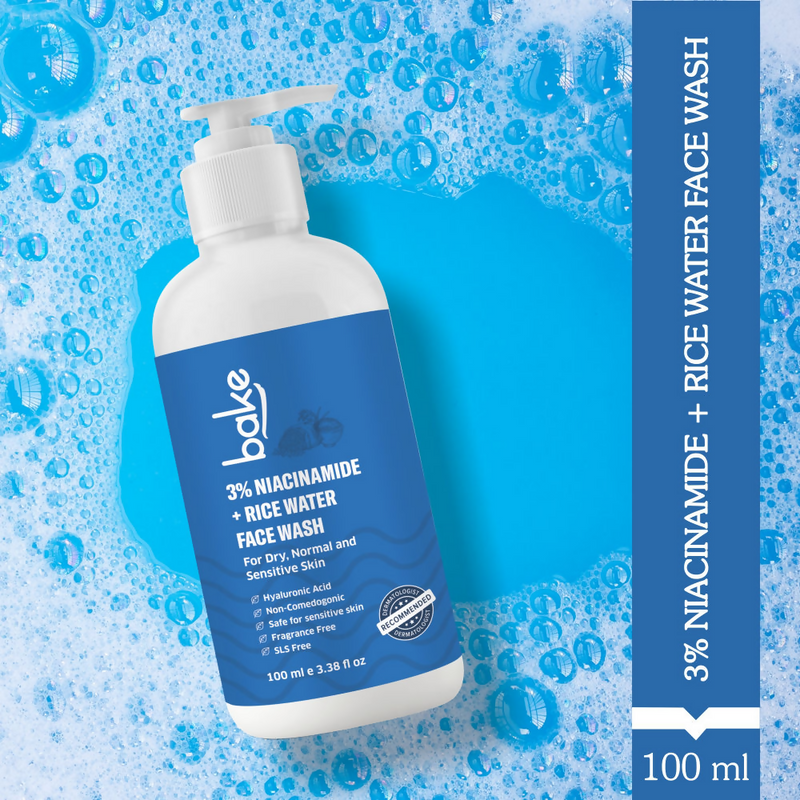 Bake 3% Niacinamide Face Wash with Rice Water