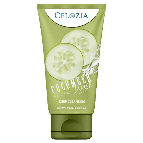 Celozia cucumber facial wash tube on a white background