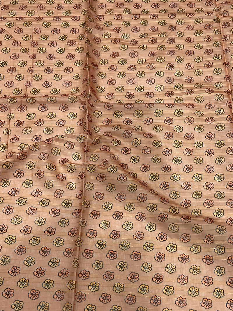 Coral Rose Kalamkari Saree