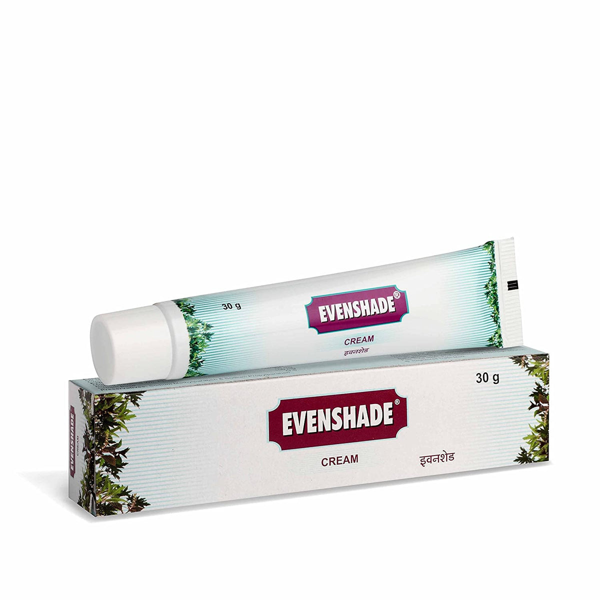 Evenshade cream tube and box on a white background