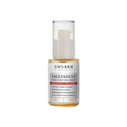 Chosen FrizzSolve frizz control serum bottle on a white background